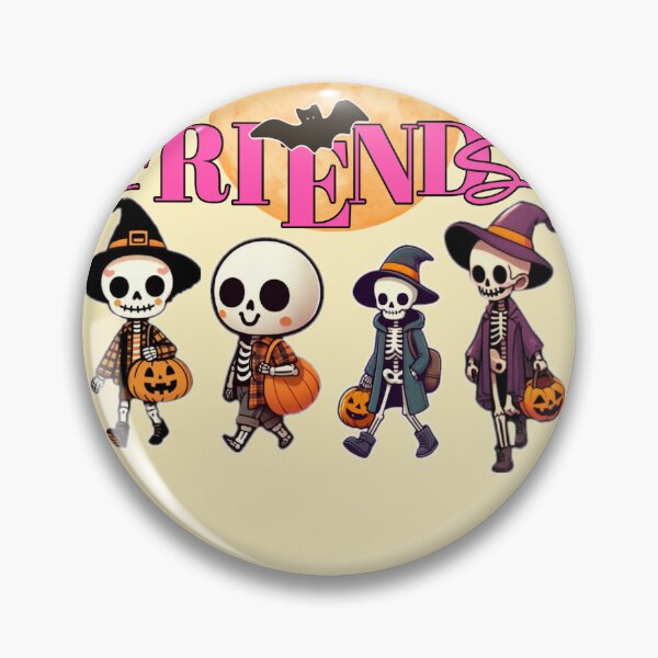 Item preview, Friends Halloween Skeleton Squad – Cute Spooky skeleton  designed and sold by Abibless1998.