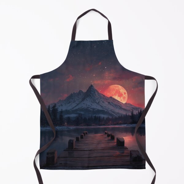 Item preview, Mountain Landscape And Red moon designed and sold by Rtymer.