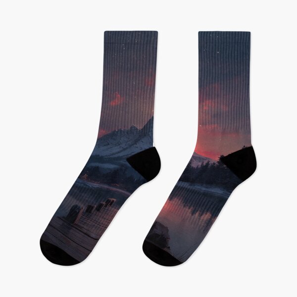 Item preview, Mountain Landscape And Red moon designed and sold by Rtymer.
