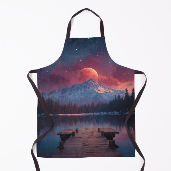 Item preview, Mountain Landscape And Red moon designed and sold by Rtymer.