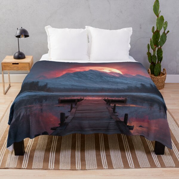Item preview, Mountain Landscape And Red moon designed and sold by Rtymer.