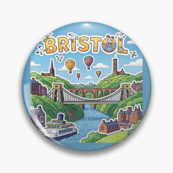 Item preview, Bristol UK Travel Souvenir Sticker designed and sold by Patterned by Pixels.