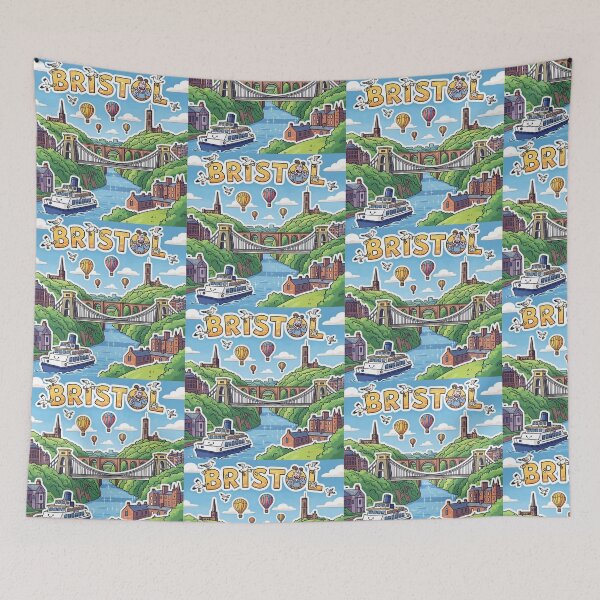 Item preview, Bristol UK Travel Souvenir Sticker designed and sold by Patterned by Pixels.