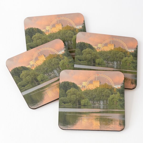 Item preview, Sunset Reflections - London Eye over St James’s Park Lake designed and sold by The Running London Photographer.