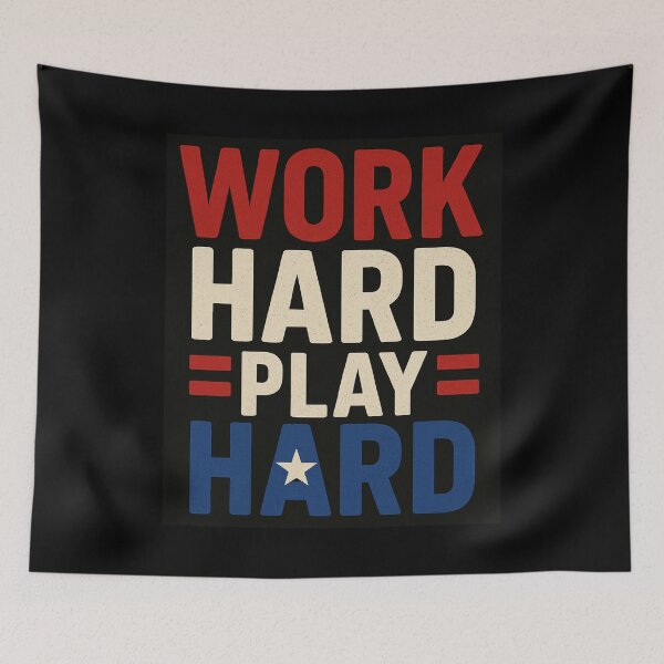 Item preview, Work Hard Play Hard - Motivational Star designed and sold by DesignsMjB.