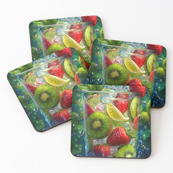 Item preview, Refreshing Fruit Cocktail with Mint and Ice Cubes designed and sold by Artessie.