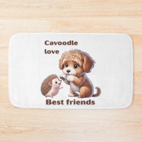 Item preview, Cavapoo love, Best friends cavoodle and hedgehog designed and sold by OhMyCotton.