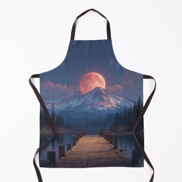 Item preview, Mountain Landscape And Red moon designed and sold by Rtymer.
