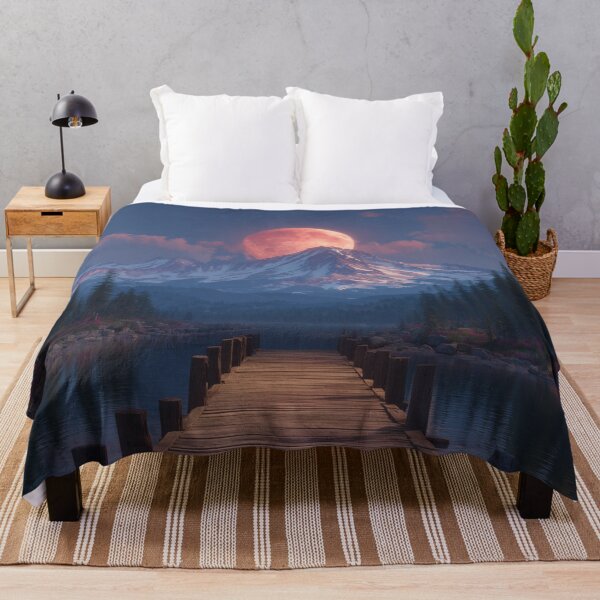 Item preview, Mountain Landscape And Red moon designed and sold by Rtymer.