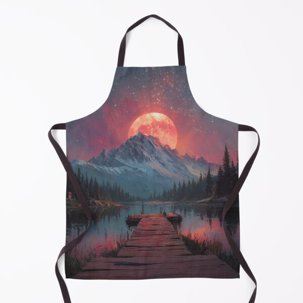 Item preview, Mountain Landscape And Red moon designed and sold by Rtymer.