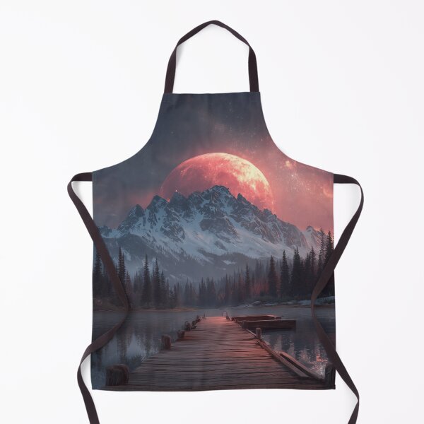 Item preview, Mountain Landscape And Red moon designed and sold by Rtymer.