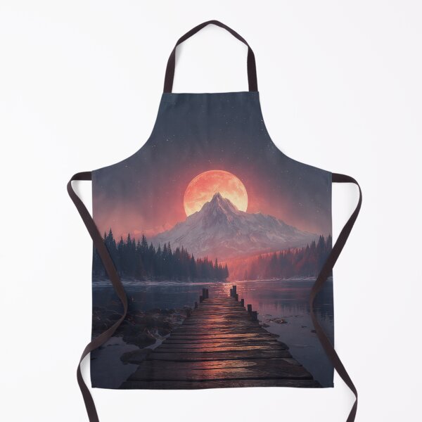 Item preview, Mountain Landscape And Red moon designed and sold by Rtymer.