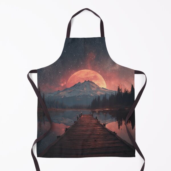 Item preview, Mountain Landscape And Red moon designed and sold by Rtymer.