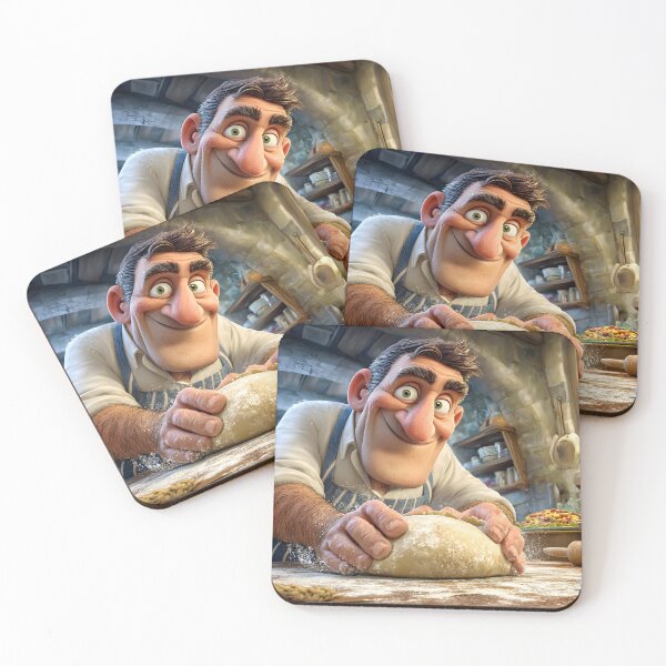 Item preview, Baker Kneading Dough in Cozy Artisan Kitchen designed and sold by Artessie.