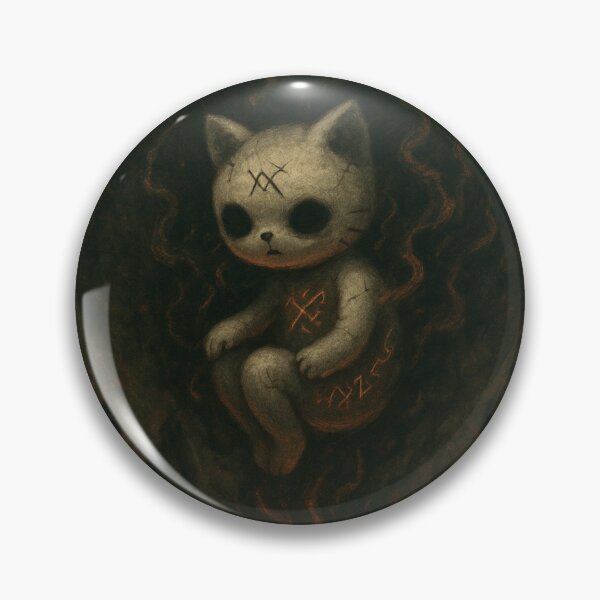 Item preview, Hello kitty: floating creepy figure with red runes and dark aura designed and sold by art-emissa.