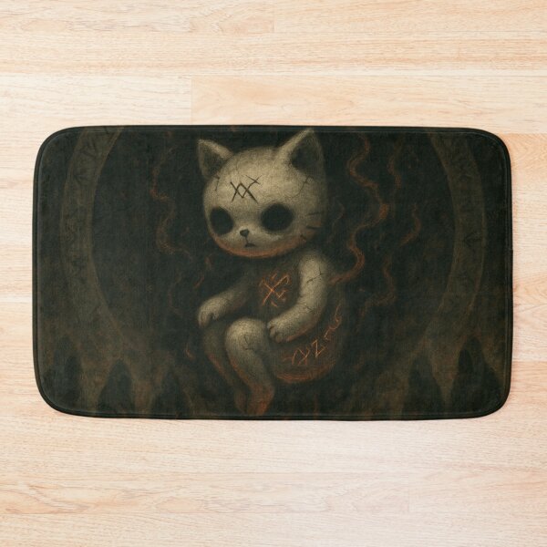 Item preview, Hello kitty: floating creepy figure with red runes and dark aura designed and sold by art-emissa.
