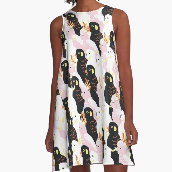 A Crackle of Cockies A-Line Dress