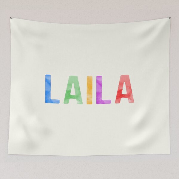 Item preview, Laila Name Bright Colors designed and sold by Jeallan Designs.