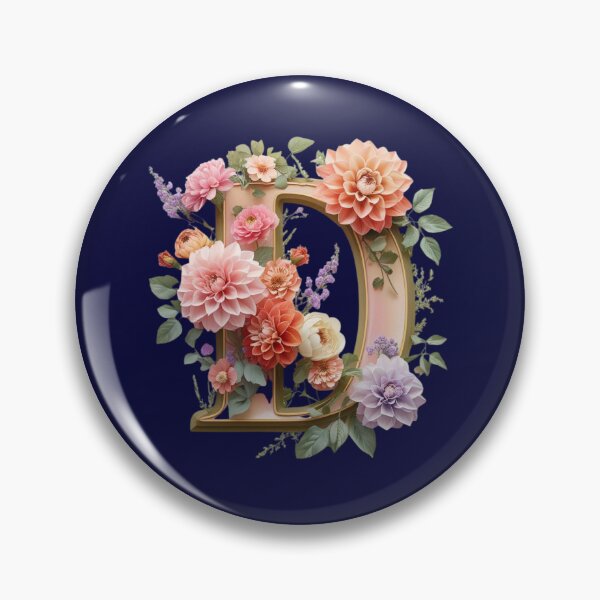 Item preview, Elegant Floral Monogram Letter D – Botanical Initial with Peonies, Roses & Dahlias | Personalized Gift & Feminine Decor designed and sold by AmenAlways.