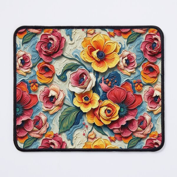 Item preview, 3D Textured Oil Painting Floral Pattern for Home Decor and Accessories | Flower design for T-Shirts, Mugs & Stickers, Phone Cases designed and sold by TheGaliyaStudio.