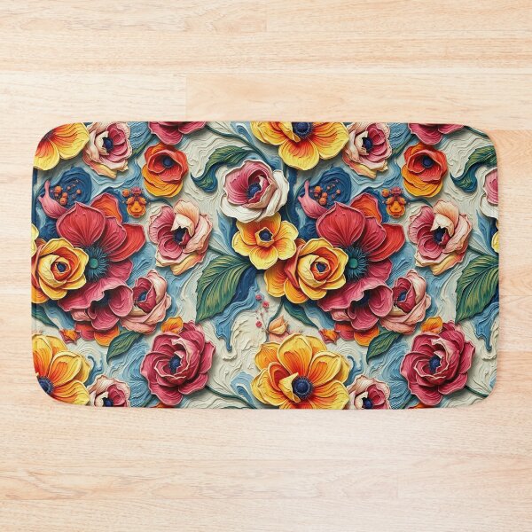Item preview, 3D Textured Oil Painting Floral Pattern for Home Decor and Accessories | Flower design for T-Shirts, Mugs & Stickers, Phone Cases designed and sold by TheGaliyaStudio.