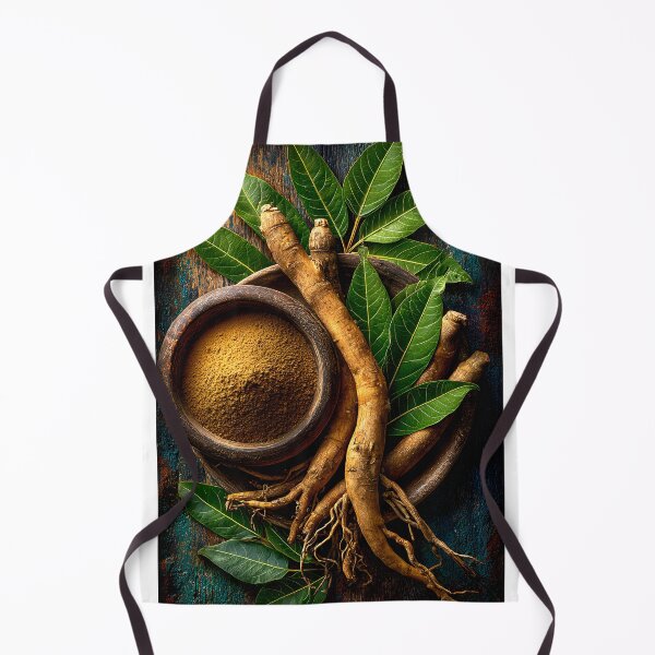 Item preview, Fresh Roots and Leaves on Rustic Wooden Background designed and sold by Artessie.