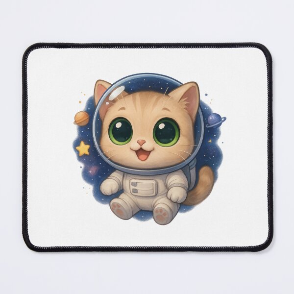 Item preview, Cute Space Cat - Astronaut Kitten in Outer Space designed and sold by Liv Solara.
