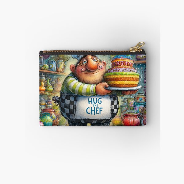 Item preview, Charming Chef Holding a Colorful Birthday Cake designed and sold by Artessie.