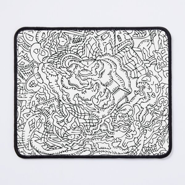 Item preview, Urban Swamp Doodle – Black Line Street Art Texture designed and sold by BambaKchula.