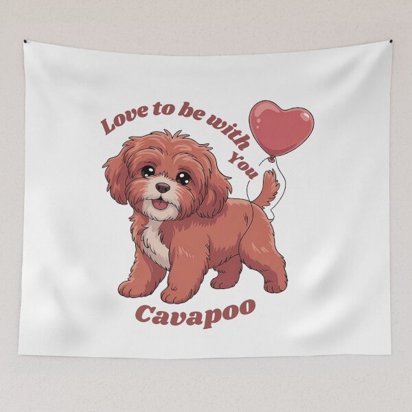 Item preview, Love to be with You Cavapoo  designed and sold by OhMyCotton.