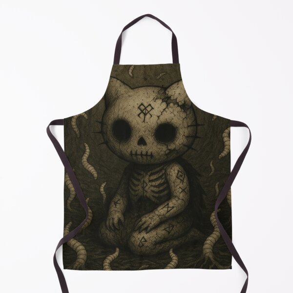 Item preview, Hello kitty: creepy character kneeling in a dark forest surrounded by worms designed and sold by art-emissa.