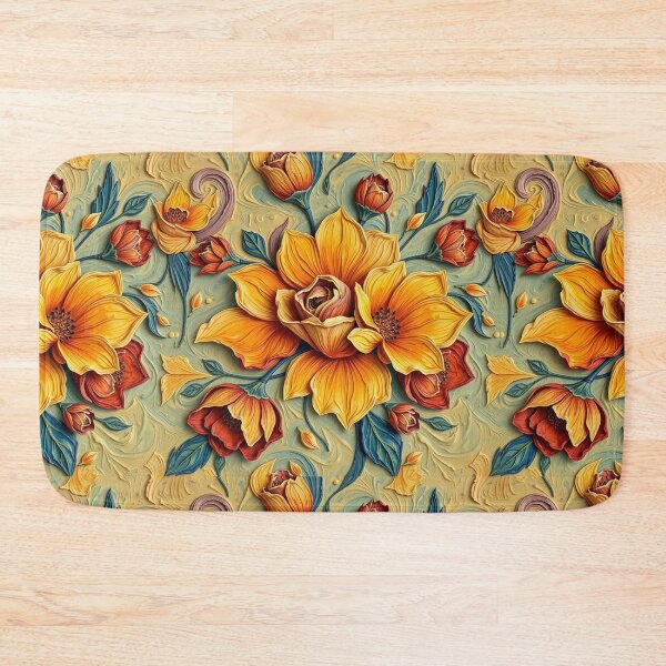 Item preview, 3D Van Gog Textured Oil Painting Floral Pattern for Home Decor and Accessories | Flower design for T-Shirts, Mugs & Stickers, Phone Cases designed and sold by TheGaliyaStudio.