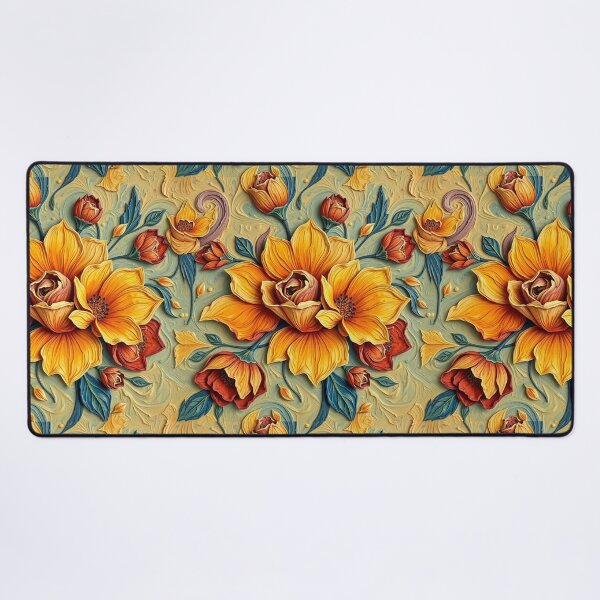 Item preview, 3D Van Gog Textured Oil Painting Floral Pattern for Home Decor and Accessories | Flower design for T-Shirts, Mugs & Stickers, Phone Cases designed and sold by TheGaliyaStudio.
