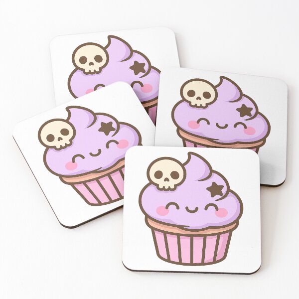 Item preview, Kawaii Halloween Cupcake Pastel Cute Spooky Dessert Character designed and sold by ThaiArtShop.