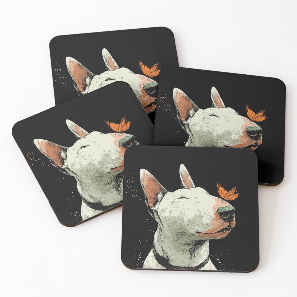 Item preview, Happy Bull Terrier with butterfly designed and sold by drizzd.