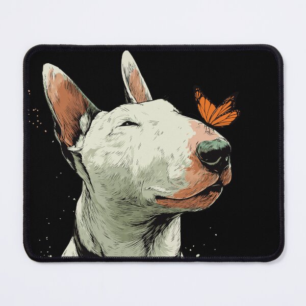 Item preview, Happy Bull Terrier with butterfly designed and sold by drizzd.