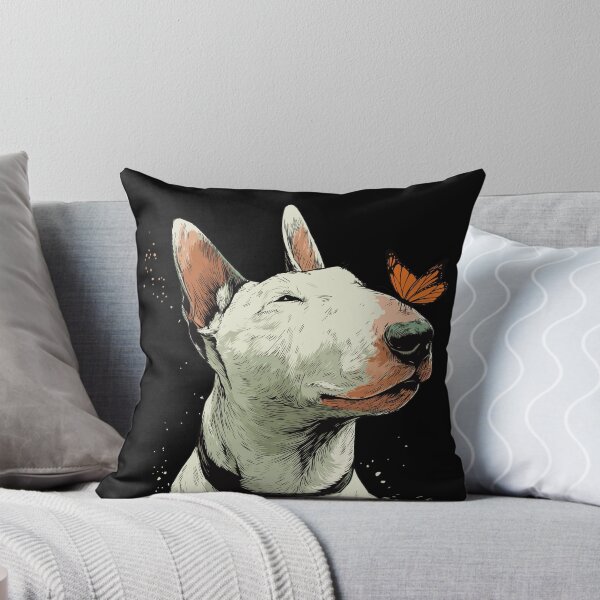 Item preview, Happy Bull Terrier with butterfly designed and sold by drizzd.