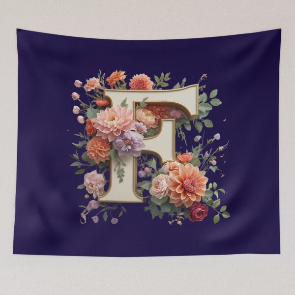 Item preview, Elegant Floral Monogram Letter F – Botanical Initial with Peonies, Roses & Dahlias | Personalized Gift & Feminine Decor designed and sold by AmenAlways.