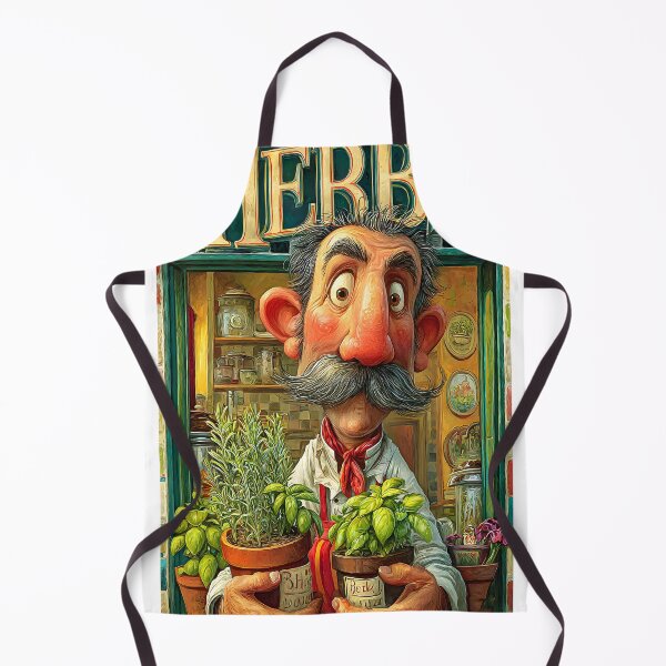 Item preview, Charming Herb Seller with Lush Plants and Smiles designed and sold by Artessie.