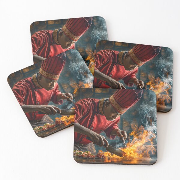 Item preview, Dynamic Chef Creating Flames in a Culinary Masterpiece designed and sold by Artessie.