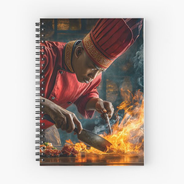 Item preview, Dynamic Chef Creating Flames in a Culinary Masterpiece designed and sold by Artessie.