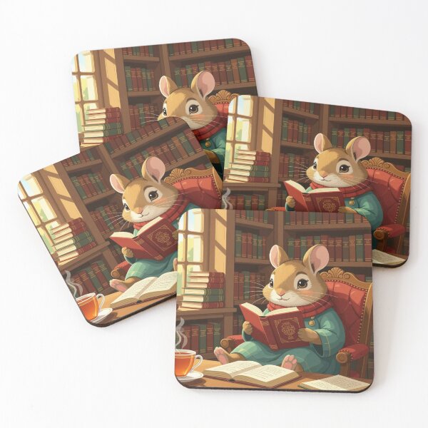 Item preview, Cozy Bookworm Mouse designed and sold by xArchGoDx.