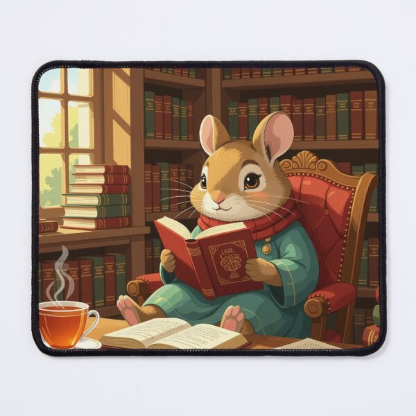 Item preview, Cozy Bookworm Mouse designed and sold by xArchGoDx.