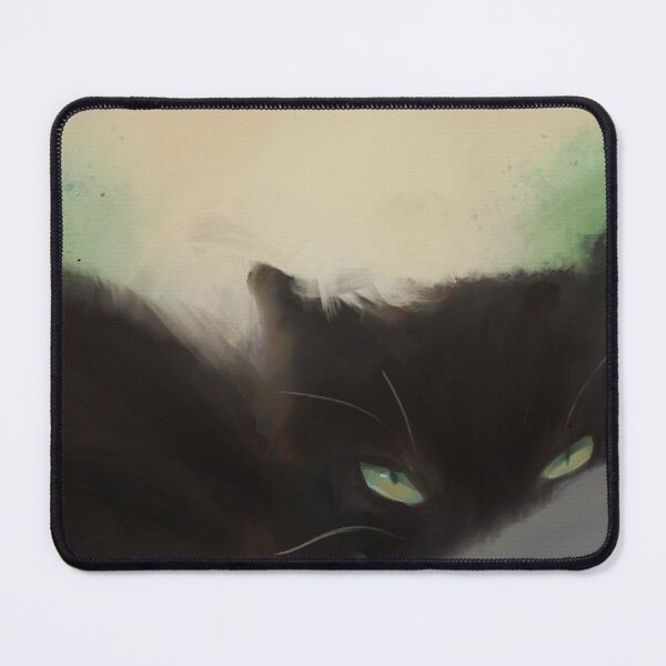 Item preview, Shy Black Cat With Blue-Green Eyes designed and sold by ArtByElandria.