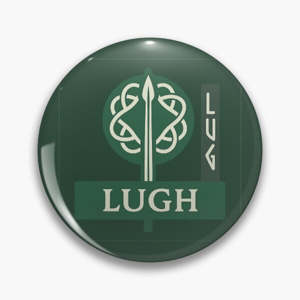 Item preview, Lugh Celtic God – Spear & Radiant Knotwork Badge designed and sold by Bratak.