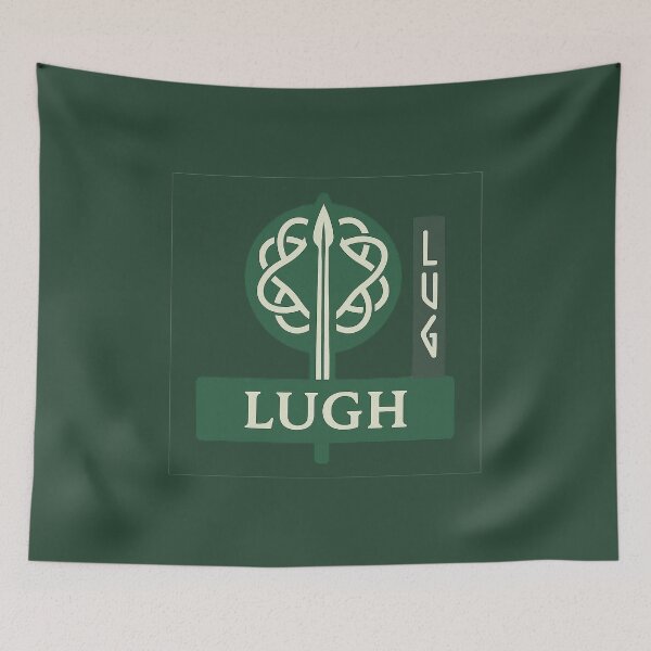 Item preview, Lugh Celtic God – Spear & Radiant Knotwork Badge designed and sold by Bratak.