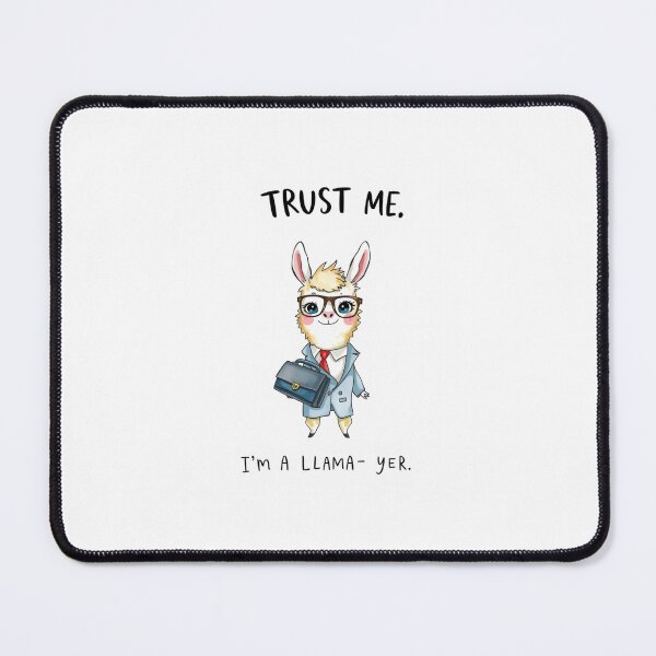 Item preview, Trust me I am a llama-yer lawyer llama career gift pun funny meme birthday profession designed and sold by CheeseBlueprint.