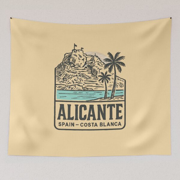 Item preview, Alicante Sketch T-Shirt – Santa Bárbara Castle Costa Blanca Spain designed and sold by Timeless Design.