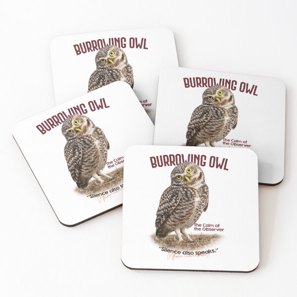 Item preview, The Calm of the Observer: The Burrowing Owl's Silence designed and sold by BrazilWildArt.