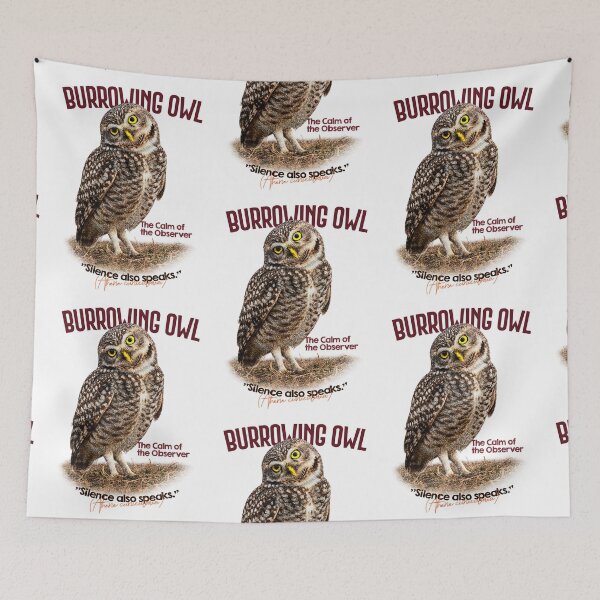Item preview, The Calm of the Observer: The Burrowing Owl's Silence designed and sold by BrazilWildArt.
